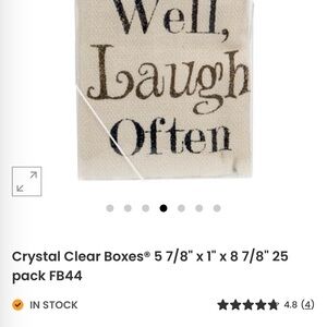 5 7/8 x 1 x 8 7/8 clear boxes for packaging